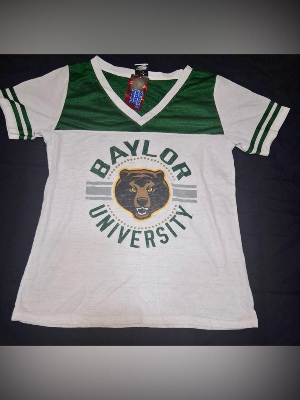 Baylor University Bears Ladies Size small Creative Apparel White T-Shirt NWT
